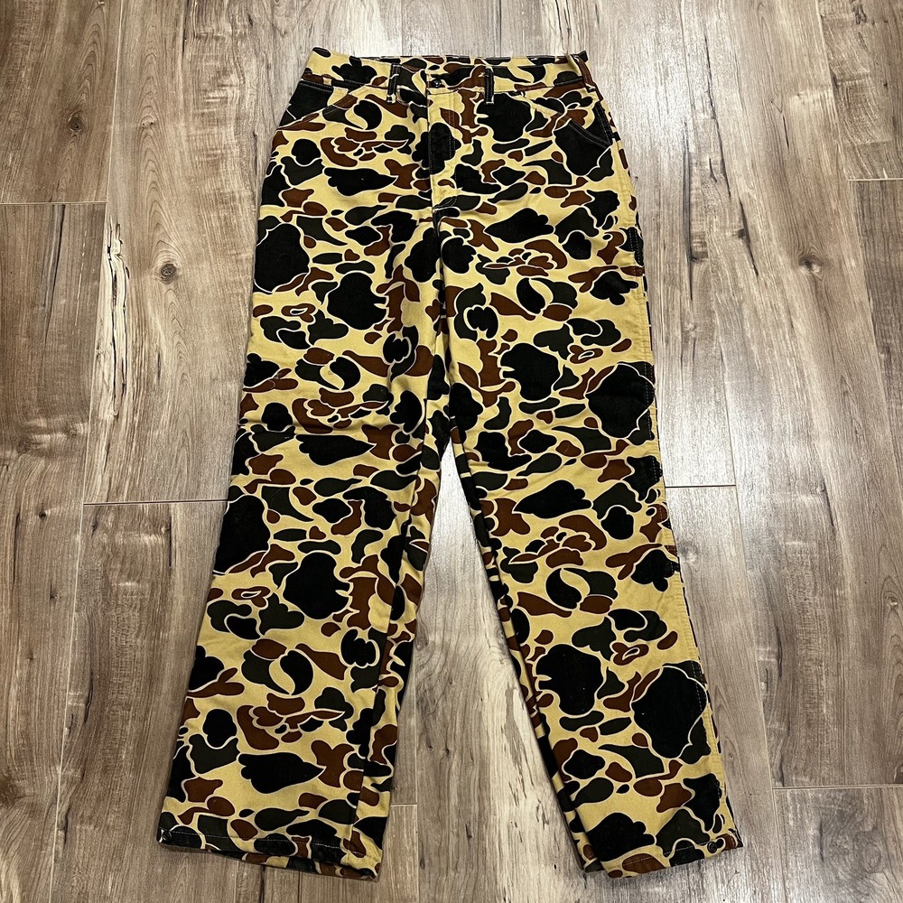 VTG Cabela's Pants Mens‎ 34 Duck Hunter Camo Thinsulate Insulated USA Made
